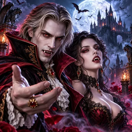 Blood Suckers cover art with a cartoon vampire grinning among bats