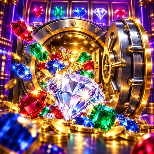 Bar-X Safecracker Megaways cover art showing a jewel-filled vault safe